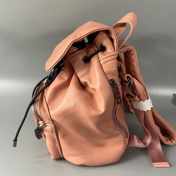 NWOT RACHEL ROY PINK MINI BACKPACK PURSE IN PINK WITH CHAIN DETAILING main image 10